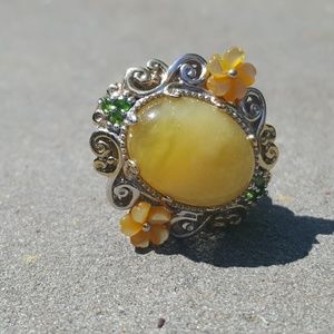 yellow opal ring